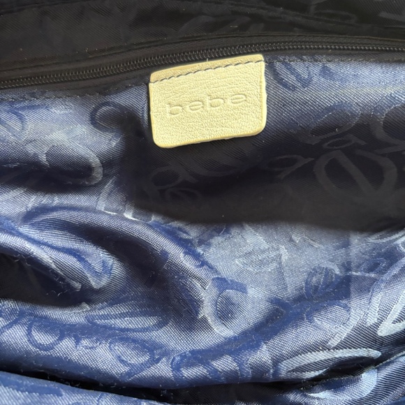 Bebe Las Angeles Purse/Handbag Denim Y2K Bag With Leather and Charms - Picture 10 of 13